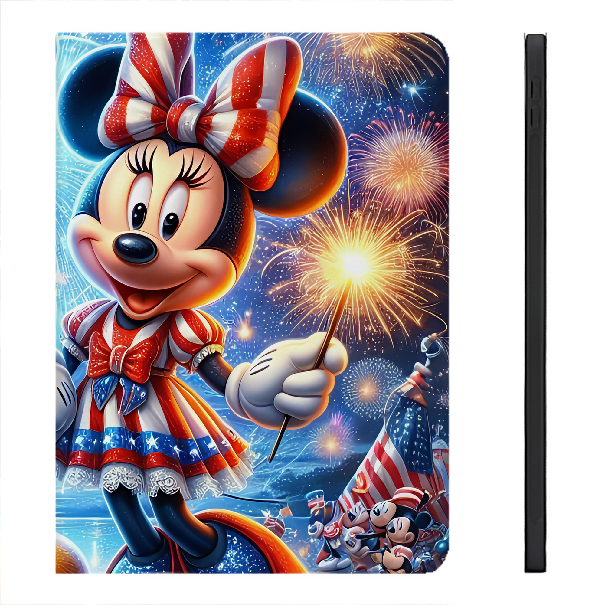 （画像用） ミッキーマウス Mickey Mouse IPadケース ペンホルダー付き ブックスタイルデザイン